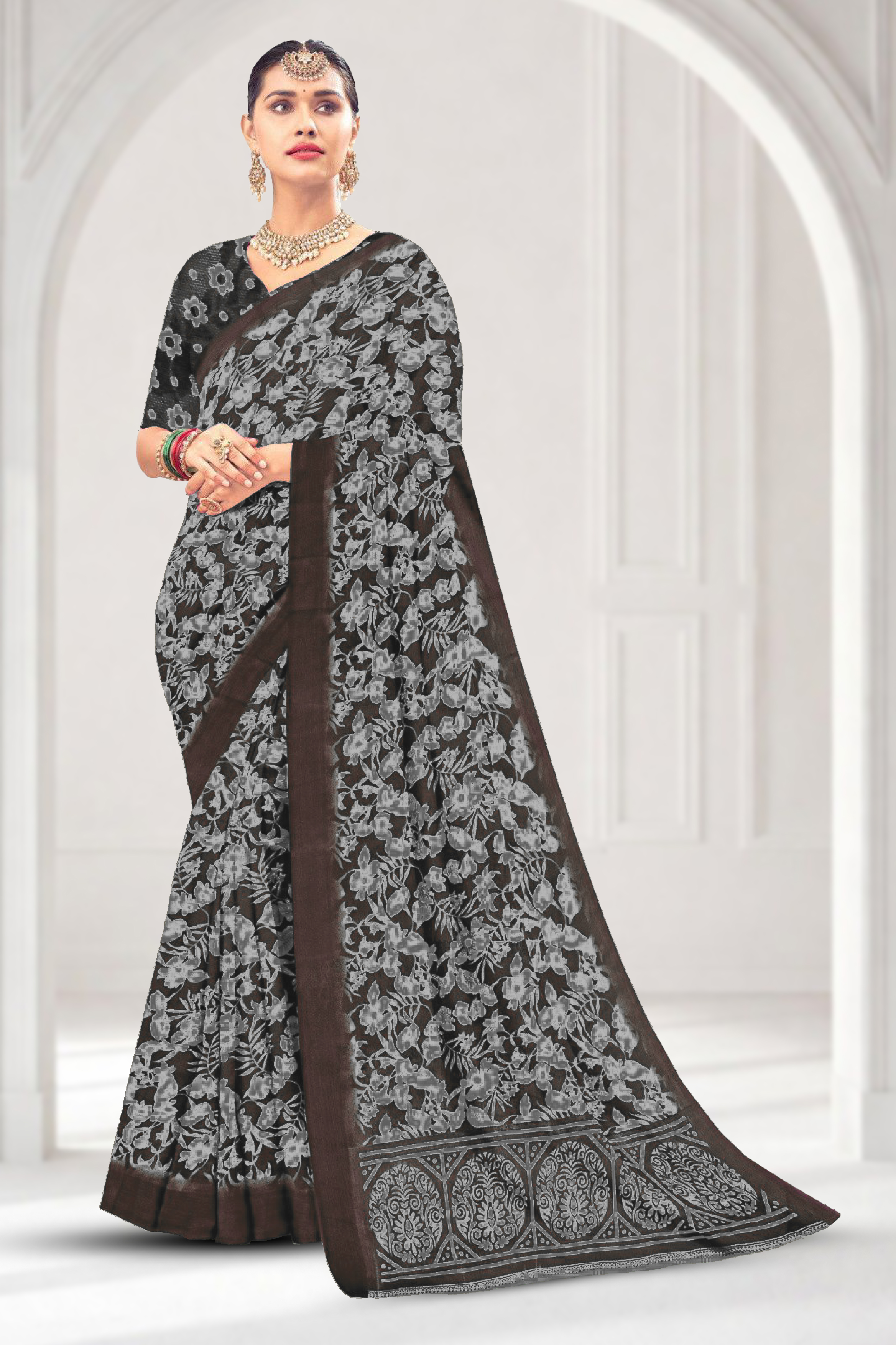 Banarasi Saree Mahogany Maroon Banarasi Saree saree online